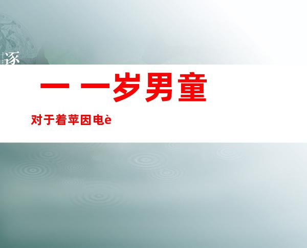  一 一岁男童 对于着苹因电脑洒尿 致 三0台机械 全体 益誉