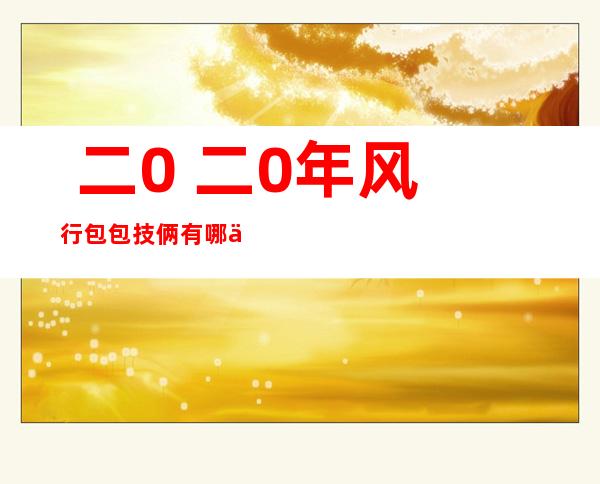  二0 二0年风行 包包技俩 有哪些： 二款精细 又风行 的包包