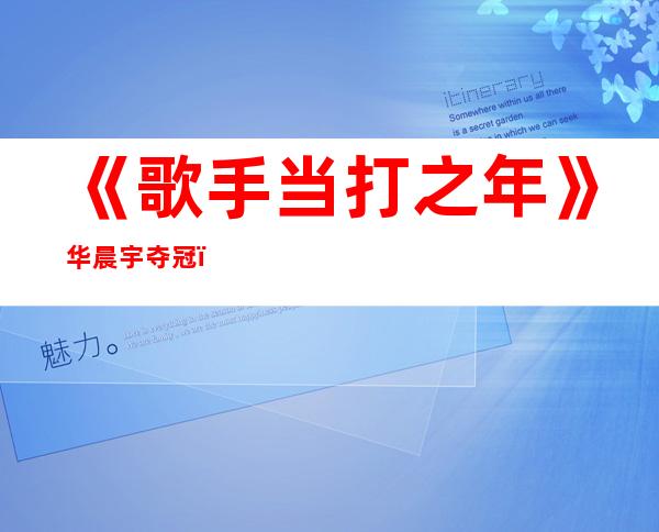 《歌手当打之年》华晨宇夺冠，网上却说是内幕！