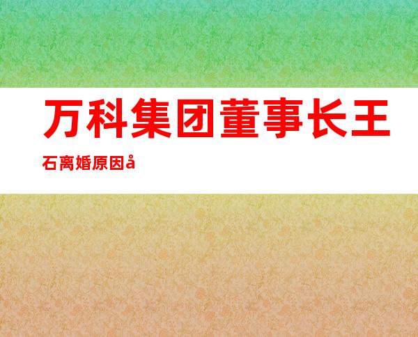 万科集团董事长王石离婚原因 女儿王蔚蓝资料照