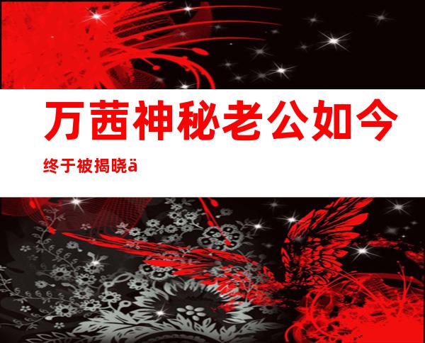 万茜神秘老公如今终于被揭晓 万茜与绯闻男友有怎样的故事