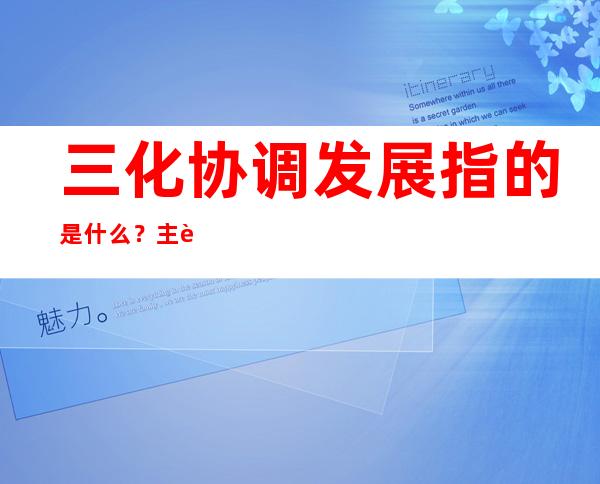 三化协调发展指的是什么？主要从哪些方面着手？