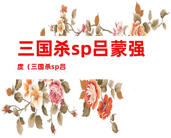 三国杀sp吕蒙强度（三国杀sp吕蒙）