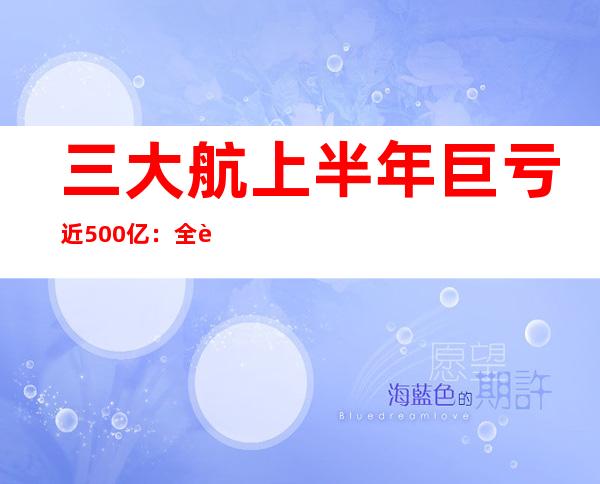 三大航上半年巨亏近500亿：全行业客流量腰斩 比去年全年亏得还要多