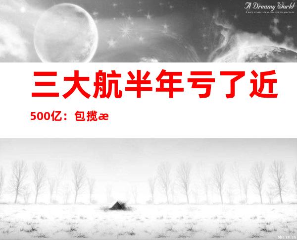 三大航半年亏了近500亿：包揽民航业A股亏损前四，发生了什么？