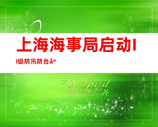 上海海事局启动II级防汛防台应急相应 洋山港遏制装卸功课