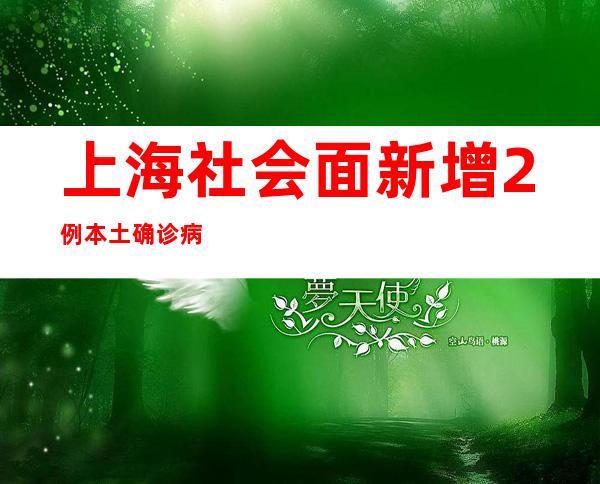 上海社会面新增2例本土确诊病例和1例本土无症状感染者