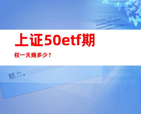 上证50etf期权一天赚多少？