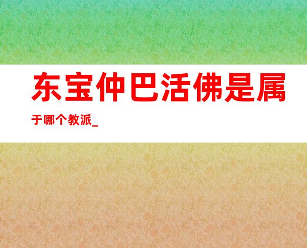 东宝仲巴活佛是属于哪个教派_东宝仲巴活佛和大宝法王