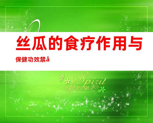 丝瓜的食疗作用与保健功效禁忌_丝瓜的养生吃法做法食谱