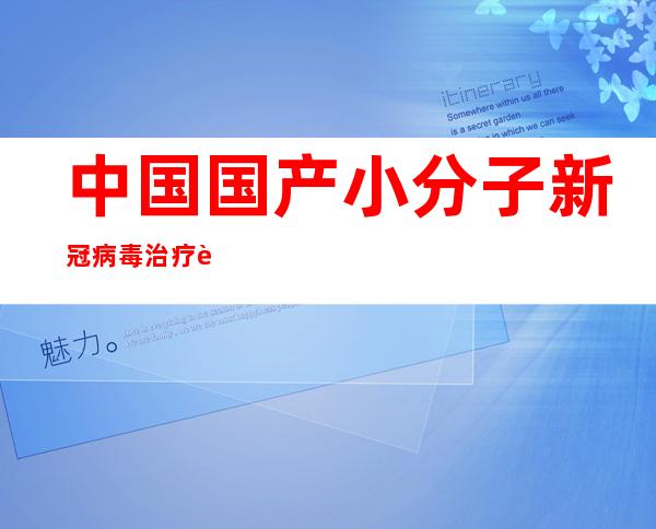 中国国产小分子新冠病毒治疗药物正进行临床试验