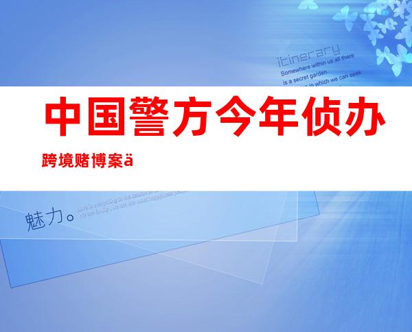 中国警方今年侦办跨境赌博案件3.7万余起 打掉网络赌博平台2600余个