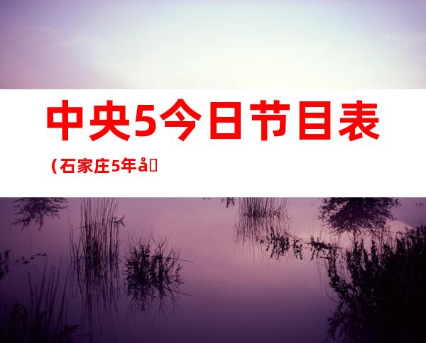 中央5今日节目表（石家庄5年内拆迁名单）