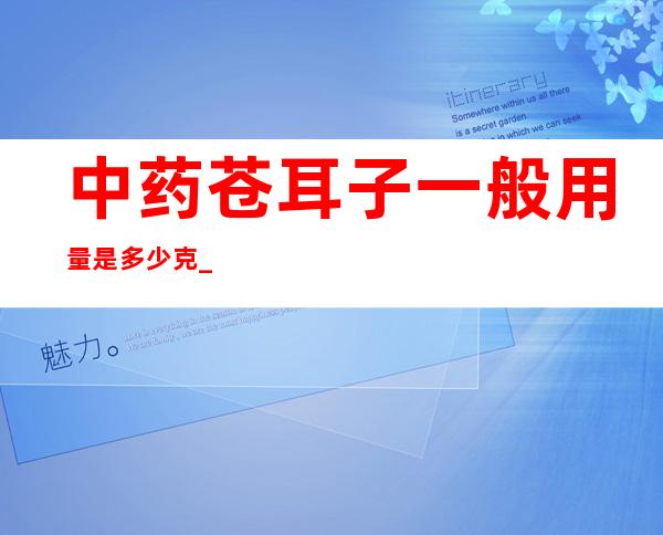 中药苍耳子一般用量是多少克_苍耳子的用法用量