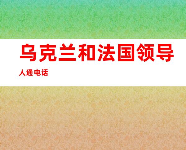 乌克兰和法国领导人通电话