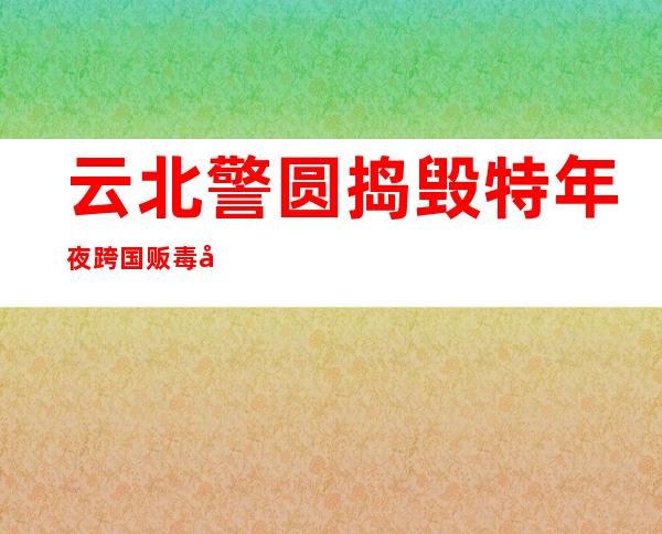 云北警圆捣毁特年夜 跨国贩毒团伙 纳毒 二 九 七私斤