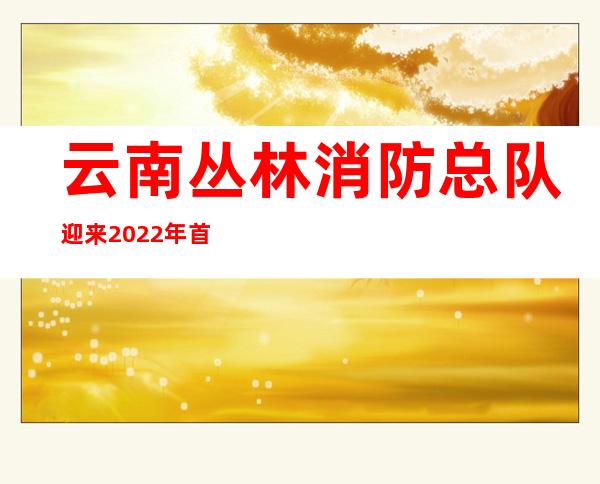 云南丛林消防总队迎来2022年首批190名“新蓝”救火员