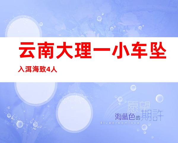 云南大理一小车坠入洱海致4人死亡