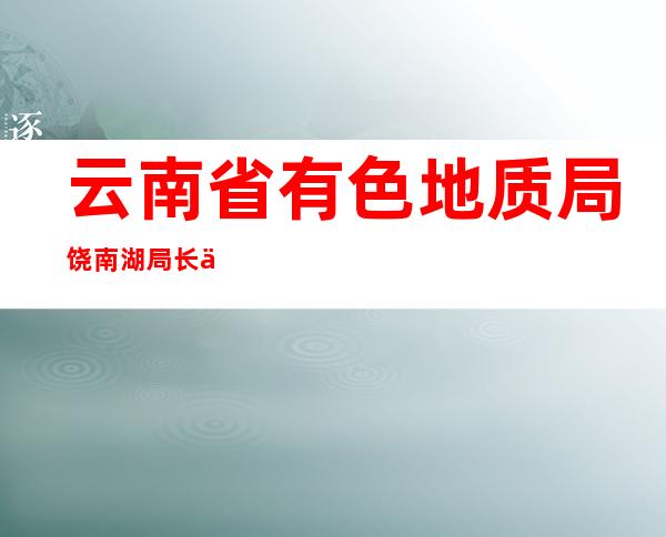 云南省有色地质局饶南湖局长一行莅临南川信息调研交流