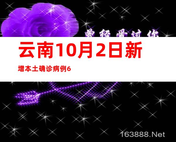 云南10月2日新增本土确诊病例6例