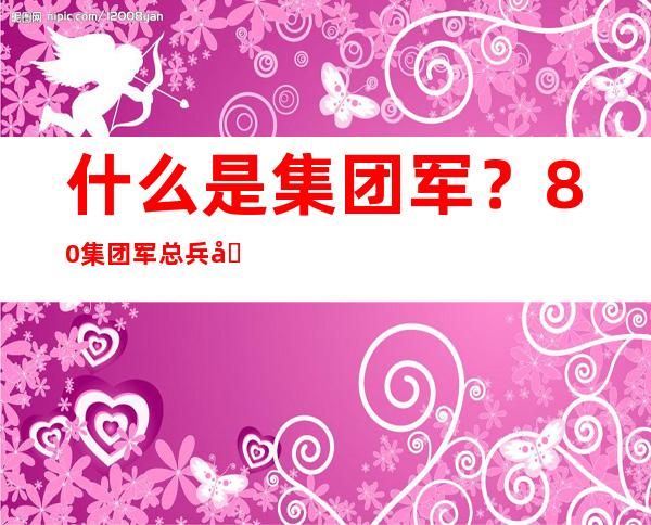 什么是集团军？80集团军总兵力如何？