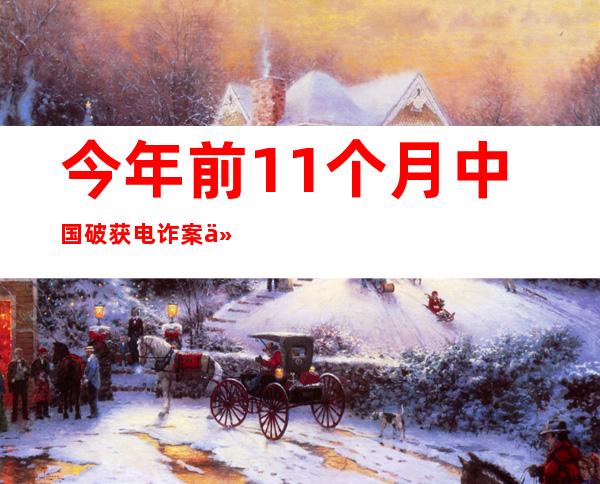 今年前11个月中国破获电诈案件39.1万起 同比上升5.7%