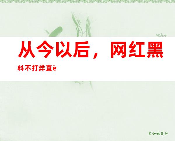 从今以后，网红黑料不打烊直达入口为您带来最新独家爆料