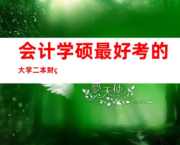 会计学硕最好考的大学二本财经大学排名（会计学硕最好考的211 上海大学）