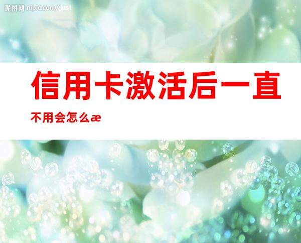 信用卡激活后一直不用会怎么样_信用卡激活和不激活有什么区别