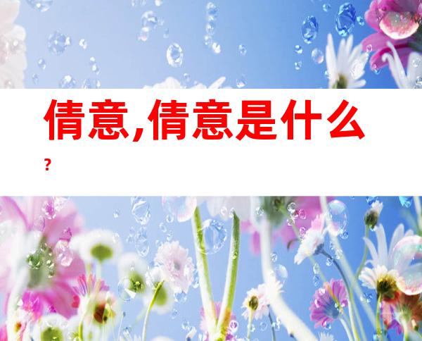 倩意,倩意是什么？