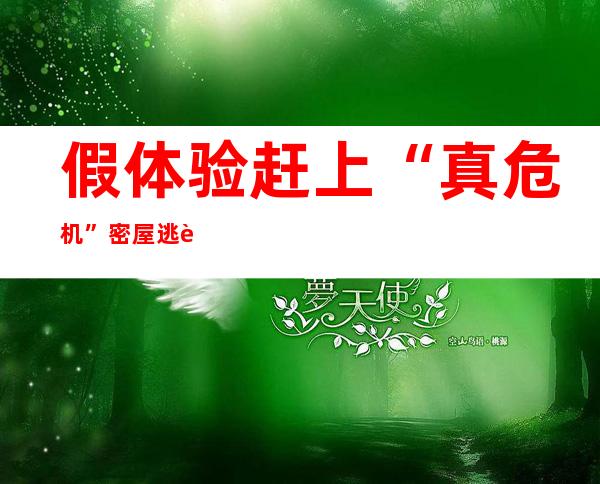 假体验赶上“真危机” 密屋逃走脚本杀亟须辞别野蛮生长