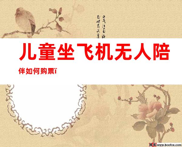 儿童坐飞机无人陪伴如何购票（儿童坐飞机需要什么证件）