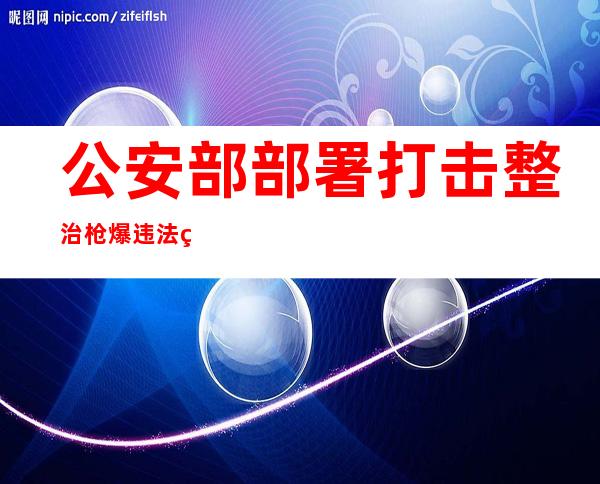 公安部部署打击整治枪爆违法犯罪专项行动