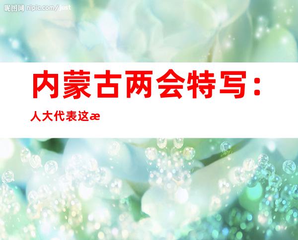 内蒙古两会特写：人大代表这样“聊”教育“话”长城