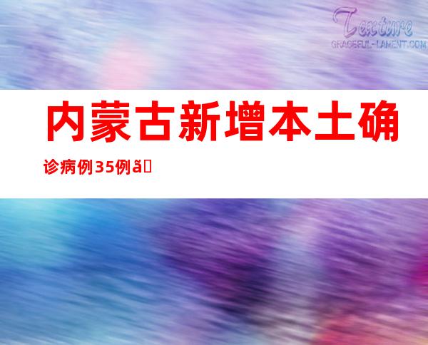 内蒙古新增本土确诊病例35例、本土无症状感染者46例