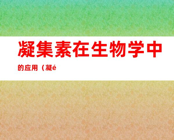 凝集素在生物学中的应用（凝集素名词解释）