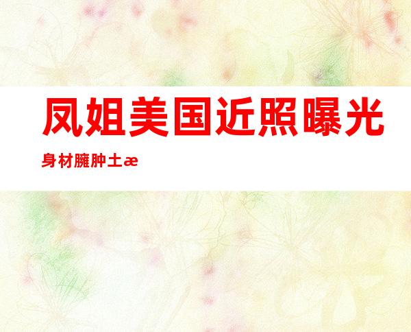 凤姐美国近照曝光身材臃肿土掉渣 为什么去美国整容前后照片曝光