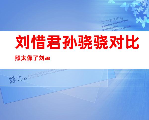 刘惜君孙骁骁对比照太像了 刘惜君超强演唱功力再获认可