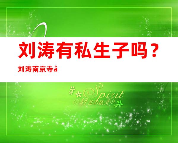 刘涛有私生子吗？刘涛南京寺庙的私生子真相