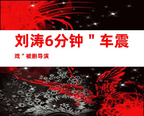 刘涛6分钟＂车震戏＂被删 导演谴责下手太狠