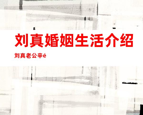 刘真婚姻生活介绍 刘真老公辛龙资料(2)