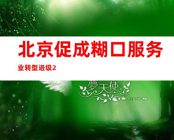 北京促成糊口服务业转型进级 2025年一刻钟便平易近糊口圈实现全笼盖