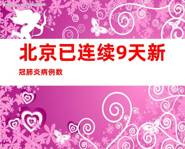 北京已连续9天新冠肺炎病例数明显下降