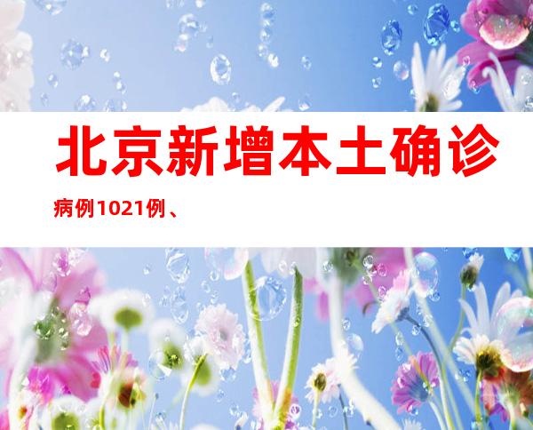 北京新增本土确诊病例1021例、无症状感染者2731例