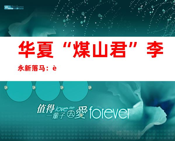 华夏 “煤山君 ”李永新落马：调用 私款 六 四 五0万