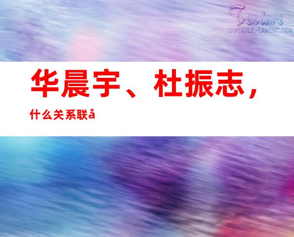 华晨宇、杜振志，什么关系联合政府是否属实？