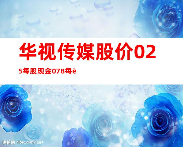 华视传媒股价0.25 每股现金0.78 每股净资产2.61？