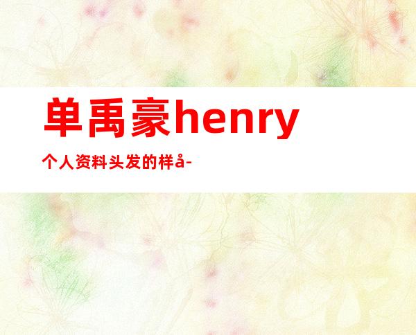 单禹豪henry个人资料 头发的样子是混血儿吗