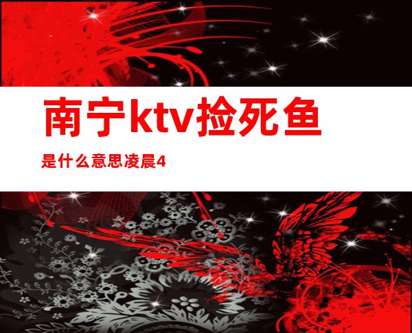 南宁ktv捡死鱼是什么意思 凌晨4点哪里死鱼多