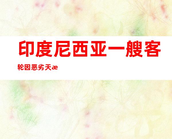 印度尼西亚一艘客轮因恶劣天气沉没 26人失踪